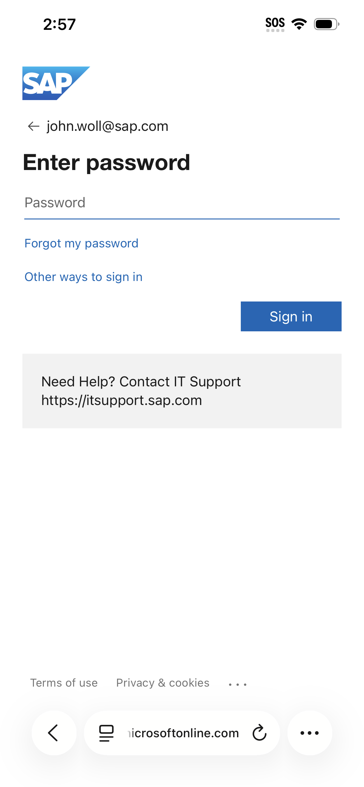 Verifies your identity using approved security methods.