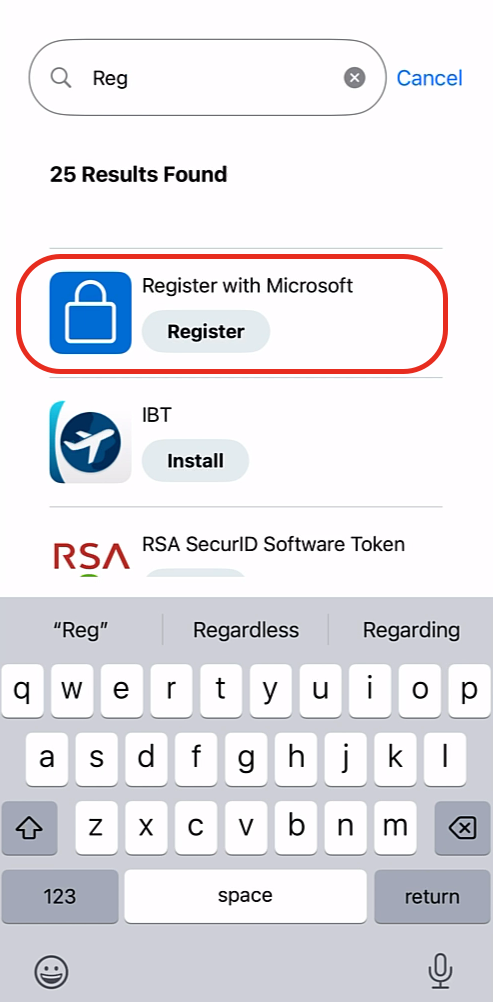 Starts Microsoft device registration.